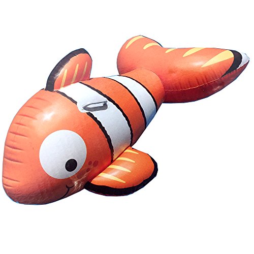 Inflatable Clown Fish Finding Nemo Ride on Pool Beach Float Tube | 48 Inches | H2WHOA!