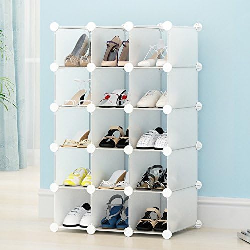 15x Interlocking DIY Shoe Organizer / Storage Shelves by COSYHOME- make into any Shape &amp; Size to Organize your household items