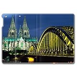 Brain114 iPad Air Case - Stand iPad Air Leather Case Cover Cologne Cathedral And Hohenzollern Bridge Fashion Pattern Protective Case Cover for iPad Air