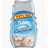 Tums Smooth Dissolve Antacid/Calcium Supplement, Chewable Tablets, Cocoa & Creme 60 ea