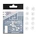 Nail Art Set of 10pcs Silver Nautical Ship Rudder Shaped Decorations Studded With Clear Rhinestones/Crystals/Gems By VAGA
