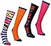 (Pack of 4) Women's Tall Colorful and Patterned Novelty Knee High Socks