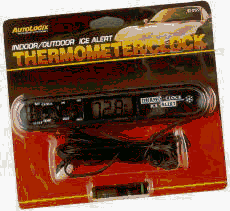 Indoor & Outdoor Ice Alert Thermometer & Clock