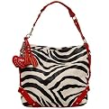 Female Je Veux Zebra Print Single Strap Handbag - Red