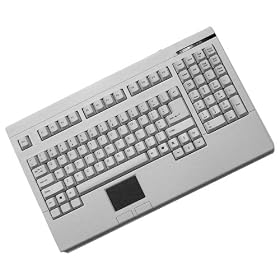 Adesso Rackmount White PS/2 Keyboard with Glidepoint Touchpad  ( ACK-730PW )