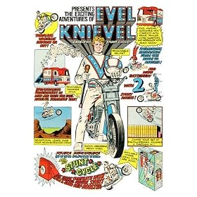 Evel Knieval, Daredevil Stunt Cyclist Advert 1970s (30x40cm Art Print)