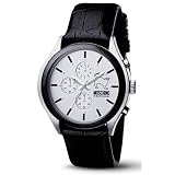 MOSCHINO WATCH LET'S TURN BLACK CHR GENT SS SILVER DIAL MW0067
