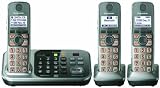 Panasonic KX-TG7743S DECT 6.0 Link-to-Cell via Bluetooth Cordless Phone with Answering System, Silver, 3 Handsets