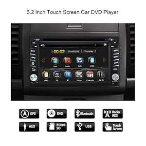 Cheapest  Pumpkin Double Din In Dash Universal Car GPS Sat Nav Navigation 6