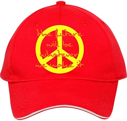 Hot More Style Peace Symbol - The Future Will Be Whatever We Make Red Baseball Caps Sport Caps With Male/female Cotton Marshallhouston