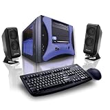 CybertronPC Q-Pack 2 Q6600BK, Blue, Intel Core 2 Quad Q6600 (2.40GHz), 4096MB, 500GB, 22X DVD+-RW Dual Layer Burner Drive, nVidia GeForce 8800GTS, 600W Watt Power Supply, Windows Vista Business 64-Bit, 1 Year Parts & Labor Warranty