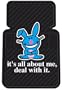Happy Bunny Its All About Me Deal with It Universal-Fit Molded Front Floor Mat - Set of 2