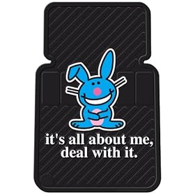 Happy Bunny Its All About Me Deal with It Universal-Fit Molded Front Floor Mat - Set of 2