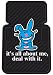 PlastiColor 001316R01 Happy Bunny Its All About Me Deal with It Universal-Fit Molded Front Floor Mat - Set of 2
