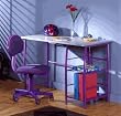 Study Center Student Computer Desk in Purple/Gray By Studio RTA Furniture