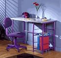 Study Center Student Computer Desk in Purple/Gray By Studio RTA Furniture