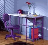 Study Center Student Computer Desk in Purple/Gray By Studio RTA Furniture