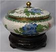 Chinese cloisonne round box with removable lid (1)
