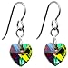 Titanium Vitrail Heart Earrings Made with SWAROVSKI ELEMENTS