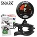 Snark SN-5 Clip-on Tuner for Guitar, Bass and Violin with SN5 Tap Tempo Metronome and Full Color Display, comes with Planet Waves Guitar Picks (PW-SAMPLER-3PACK) and reference sheet SN5