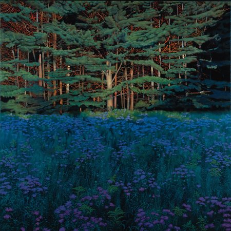 Jon Friedman - Shadowed Meadows, Sunlit Pines, Size: 32 x 32 Matte Finish