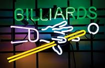 Billiards Hands and Cues Neon Sign