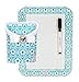Locker Lookz Dry Erase Board and Bin Set 2015 Limited Edition - Bundle of 2 Items - (Aqua Blue Flower)