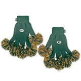 Green Bay Packers Spirit Fingerz Pom Gloves with NFL Team Logos