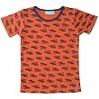 Swedish Kids 4 Year Unisex Albin Orange Helicopter Tee