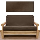 Ultra Suede Coffee Brown Futon Cover Size: Queen