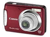 Canon PowerShot A480 Digitalkamera (10 Megapixel, 3-fach opt. Zoom, 6,4 cm (2,5 Zoll) Display) Rot