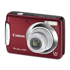 Canon PowerShot A480 Digitalkamera (10 Megapixel, 3-fach opt. Zoom, 6,4 cm (2,5 Zoll) Display) Rot