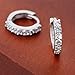 ANDI ROSE Fashion Jewelry 925 Sterling Silver Rhinestones Hoop Diamond Stud Earrings for Women (1061 Silver)