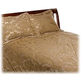 Malibu Shores Jacquard 4-Piece Queen Comforter Set, Gold