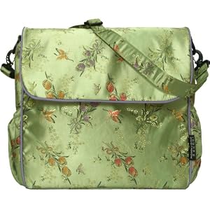 Kecci Shanghai II Mommy Diaper Bag - Chartreuse Floral Green