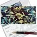 Lenticular Check Book Cover, CHANGING COLOR CAMOUFLAGE , BROWN, BLACK, GREEN R-D106-CBC