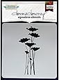 Donna Downey Stencils, Poppy Forest, 8.5 by 8.5-Inch