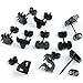 JOVIVI® Black Stainless Steel Men's Earring Ear Studs 10pcs