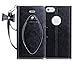 iPhone 7 Plus Case, Apple iPhone 7 Plus Case, FYY [Makeup Case] Premium PU Leather Wallet Case with Cosmetic Mirror, Card Slots and Wrist Strap for iPhone 7 Plus Black