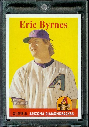 2007 Topps Heritage Baseball Card # 138 Eric Byrnes Arizona Diamondbacks - Mint Condition - In Protective Display Case