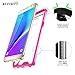 Galaxy Note 5 Case, POETIC Affinity Series [Premium Thin]/No Bulk/Protection where its needed/Clear/Dual Material Protective Bumper Case for Samsung Galaxy Note 5 (2015 Release) (Pink/Clear)