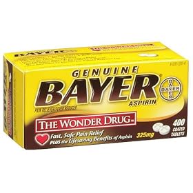 Bayer Genuine Aspirin 325 mg - 400 Tablet (Mega Size)