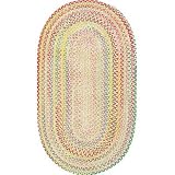 Babys Breath Light Yellow Braided Rug Size: Round: 96"