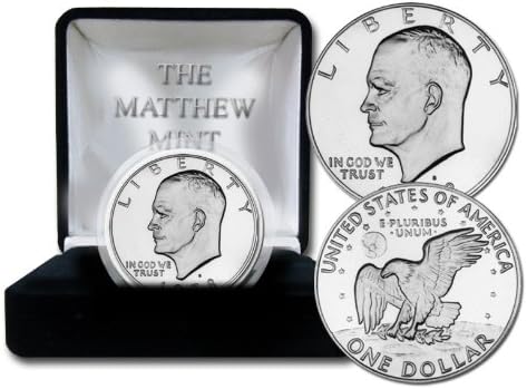 The Matthew Mint 1972 D Eisenhower Dollar in Velour Box