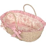 Etoile Pink Moses Basket for Dolls