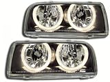 Produkt-Bild: Angel Eyes Scheinwerfer Set 2. Wahl f&uuml;r VW Vento Typ 1HXO,1H Bj. 92-98 schwarz