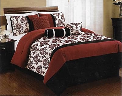 7 Piece Luxurious Comforter Set for Queen Size Bed includes Quilted Comforter Bedskirt Pillows Shams Collection