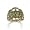 14k Gold-Plated Antiqued Filigree Jade Ring Size 5