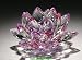 Luos Beautiful Purple/Clear Crystal Lotus Flower - 3