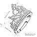 Fashion Beautiful Jewelry New Silver Crystal Princess Crown Fine Ring